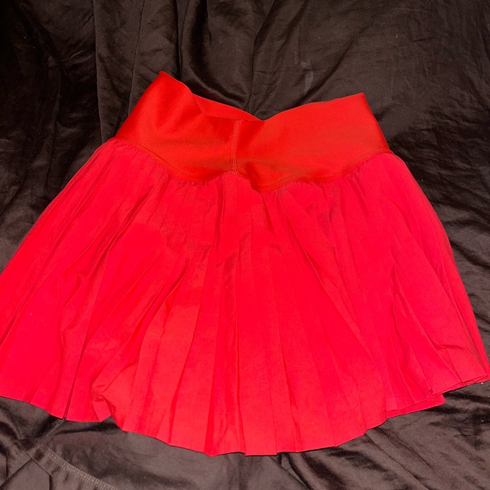 ALO Yoga Red Skater Mini Skirt